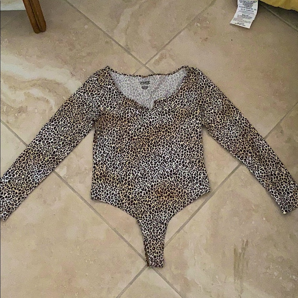 PINK cheetah print bodysuit